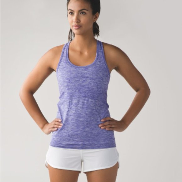 Lululemon Swiftly Tech Racerback Heathered Iris Flower Purple Lavender Size 6 - Picture 2 of 10